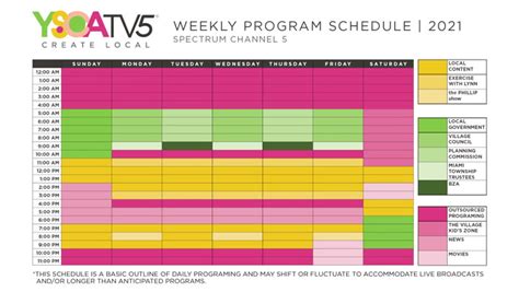 ch5 program schedule.